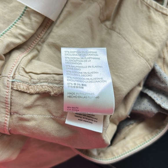 Anthropologie Pilcro The Easton Chino Pant Khaki Green Stripe Pockets Sz 29 - Picture 14 of 16